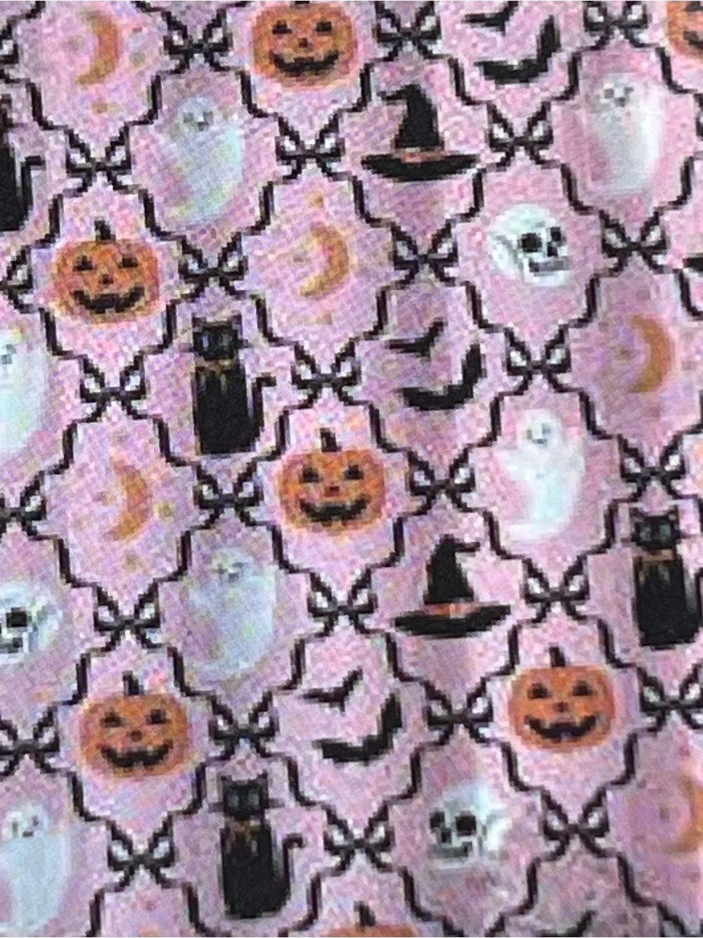 Pink Halloween Bow PEVA Shower Curtain